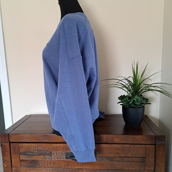 ❤️Roxy French Terry Blue Sweatshirt Women's XS Crewneck Pull Over Casual Top - Picture 7 of 13